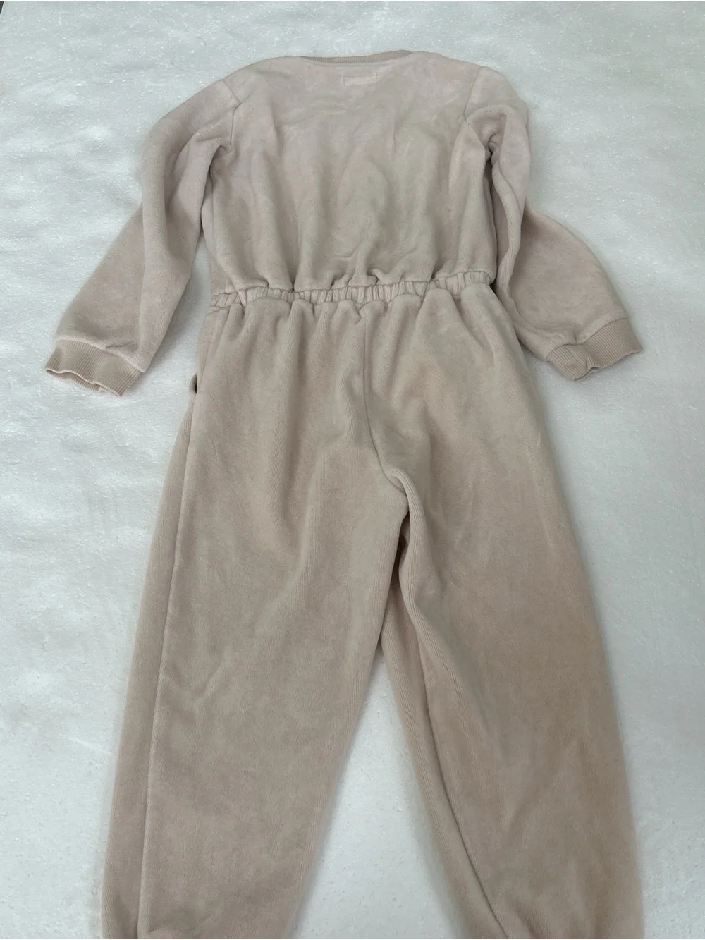 Gymboree toddler velour jumpsuit cream neutral capsule one piece 3t